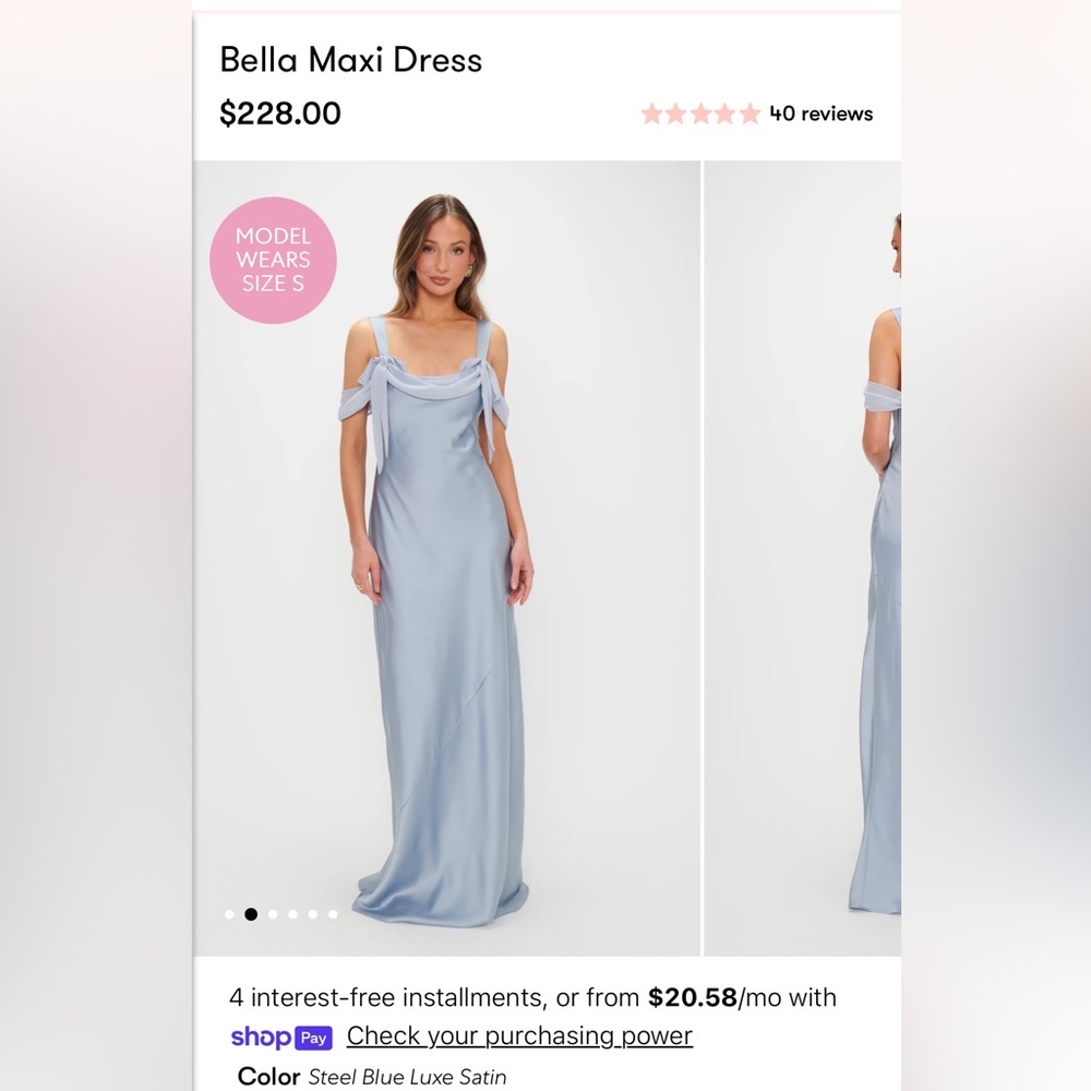 Show Me Your MuMu Steel Blue Asymmetrical Dress